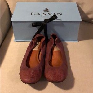 Lanvin Flats - sz 39 - lamb/python